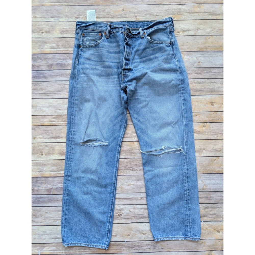 Levis 501XX Sample Jeans 38x31 Made Mexico Distressed Button Fly Denim